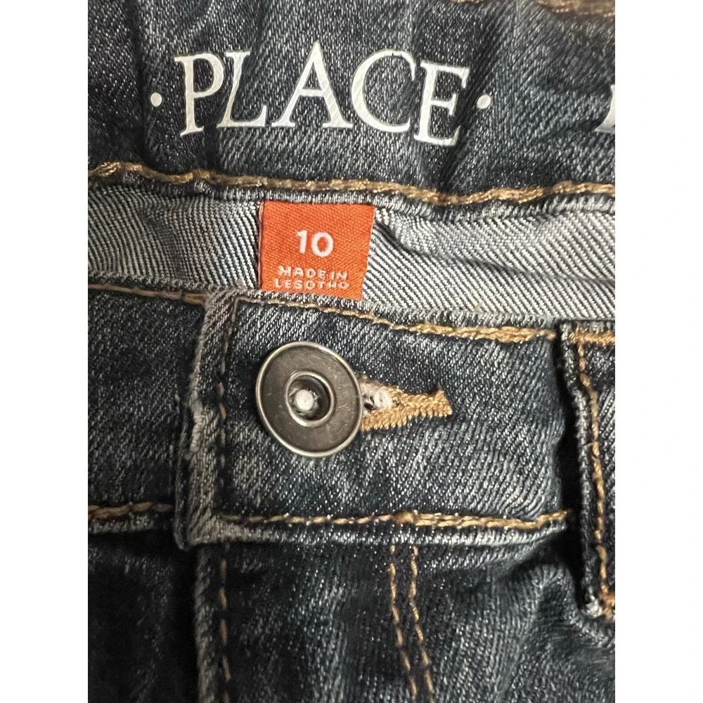 Childrens Place‎ Boys Size 10 Bootcut Denim Blue Jeans Adjustable Waist